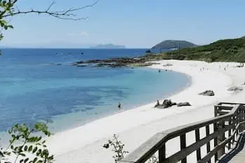 Playa Virgen Isla de Ons verano